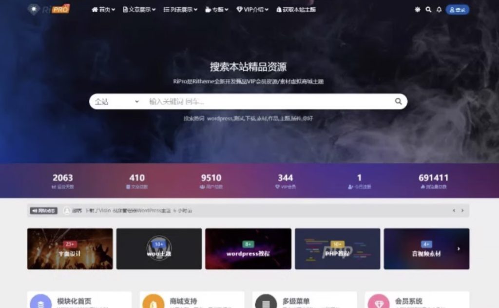 图片[1]-Wordpress模板日主题资源下载主题源码RiPro v8.5免授权-330B模板网
