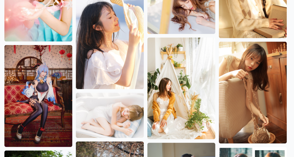 图片[2]-瀑布流美女壁纸，自适应屏幕，可二开-330B模板网