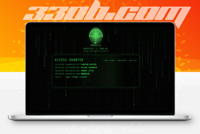 内置CSS神秘黑客特效HTML单页源码-330B模板网