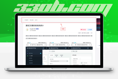 【子比】内容面包屑背景（正文改成标题）-330B模板网